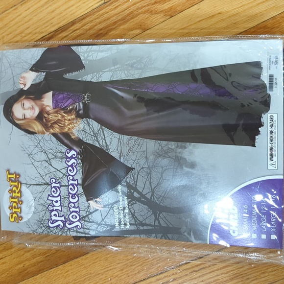 Girls Spider Witch Costume Medium - Picture 2 of 2